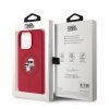 Karl Lagerfeld KLHMP15LSCMKCRHR iPhone 15 Pro 6.1 czerwony/red hardcase Silicone Karl&Choupette Heads Ring MagSafe